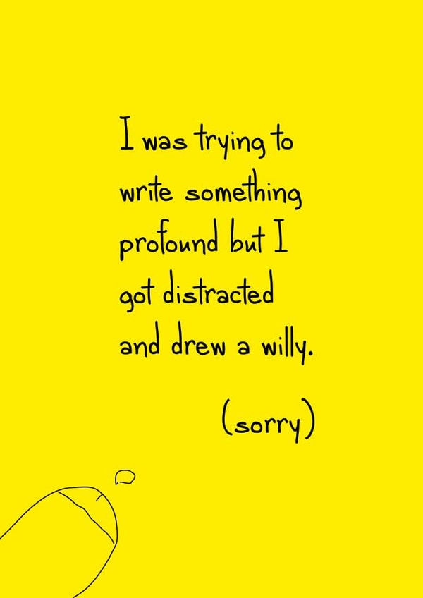 was trying Humour Card 14105 created by The Buddy Fernandez Card Co.