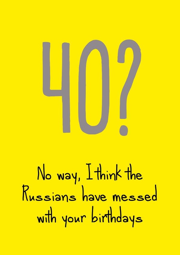 40 no Birthday Card 14109 created by The Buddy Fernandez Card Co.