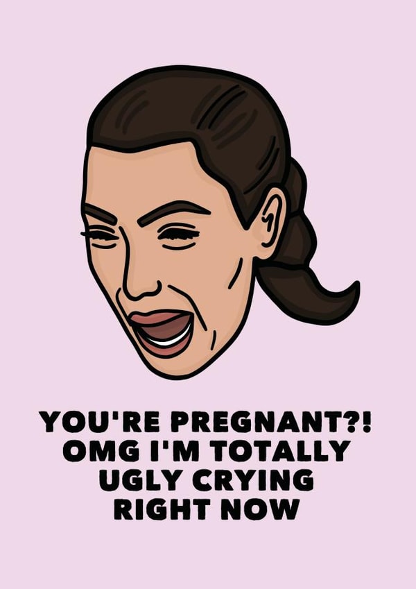 kim kardashian kim k Pregnancy Card 13210 created by Studio Doodles