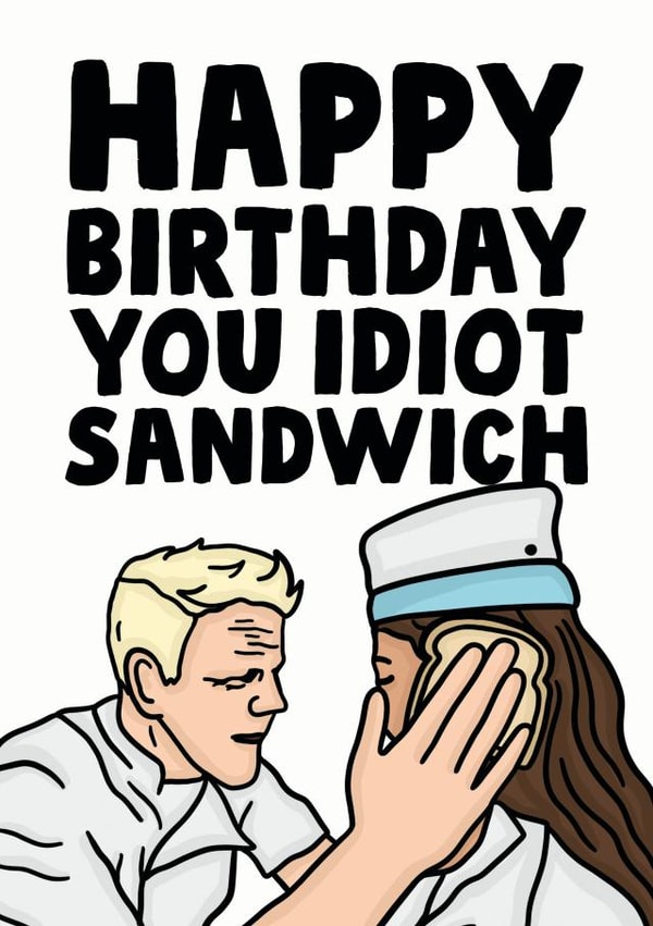 you idiot Birthday Card 13214 created by Studio Doodles