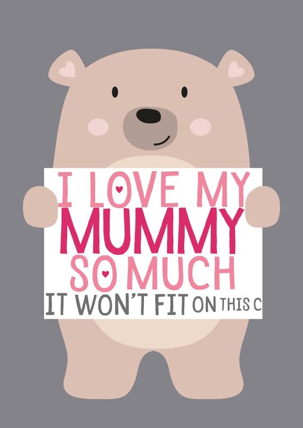bear From the kids Mothers Day Card 3882 created by Wink Design - Michelle Roberts