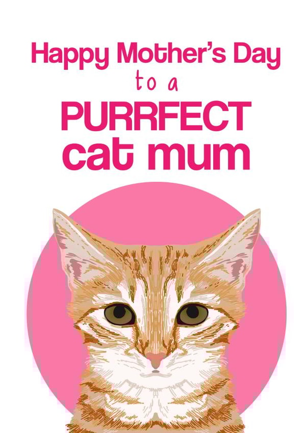 purrfect cat Mothers Day Card 2264 created by Pet Friendly