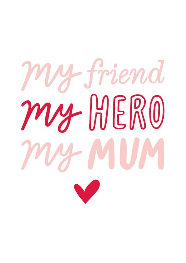 my hero Mothers Day Card 33486 created by Sadler Jones