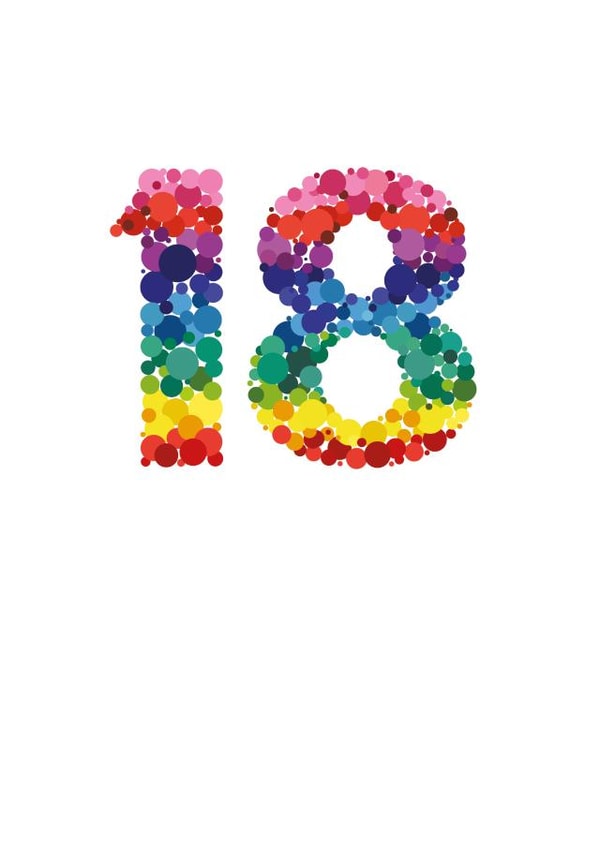 eighteen Adult Birthday Card 12441 created by Mock Up Designs