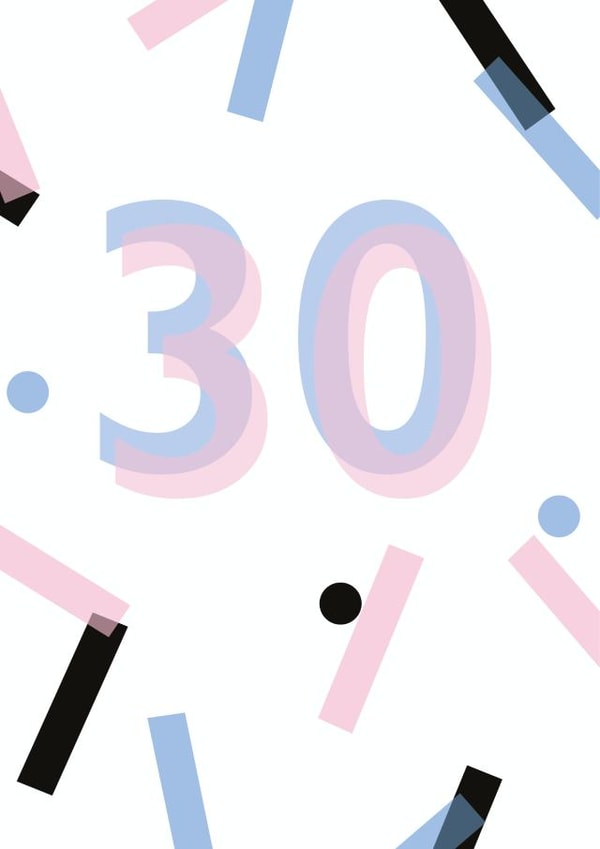 30 thirty Card 35344 created by Mock Up Designs