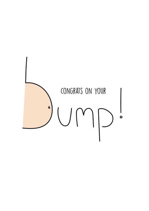 bump baby Congratulations Card 12771 created by Gillian Panter