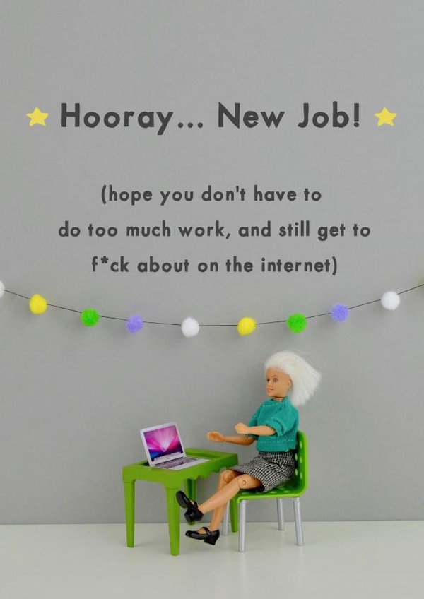 hooray new New Job Card 11486 created by Bold & Bright Cards