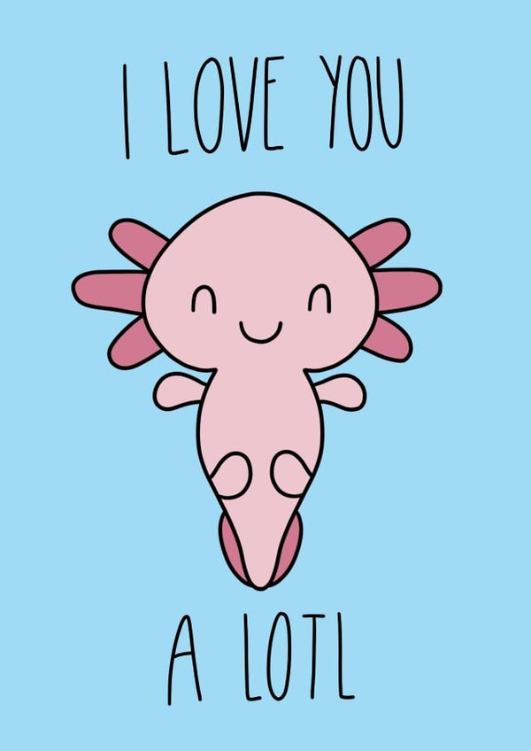 Axolotl love Anniversary Card 38797 created by Typically Twig