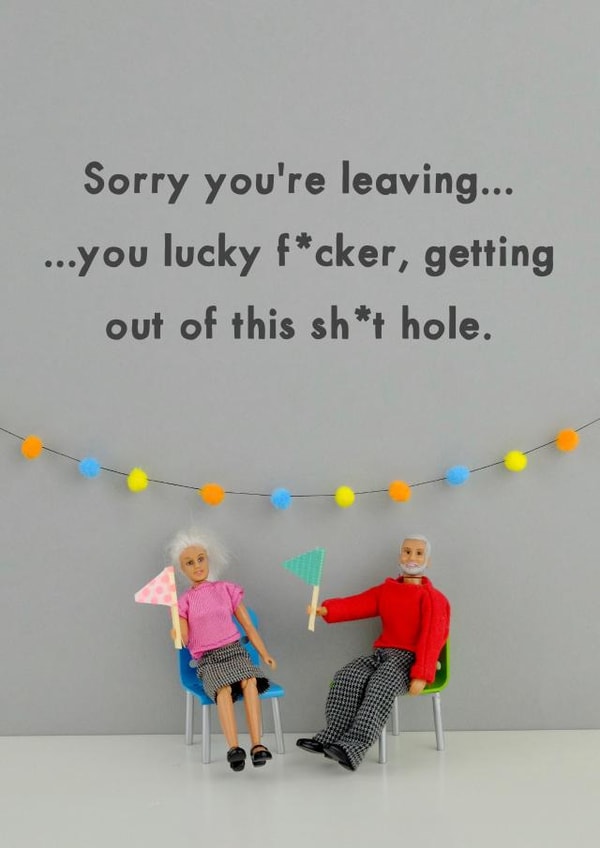 sorry leaving Leaving Card 11492 created by Bold & Bright Cards