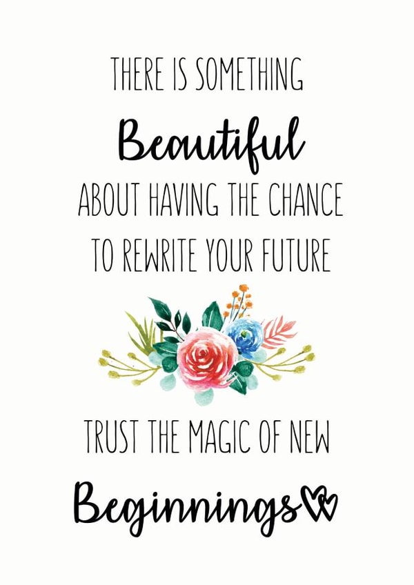The magic of new beginnings card created by The Monochrome Bow