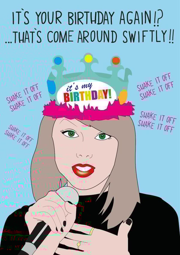 Swifty Candles Birthday Card 12223 created by John Wood