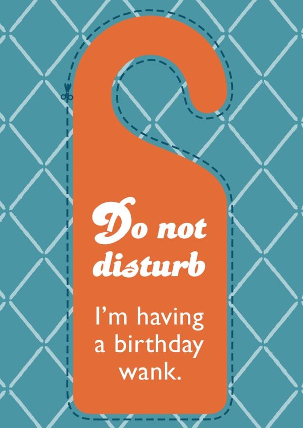 wank mastubate Birthday Card 14886 created by Dotted Line Designs