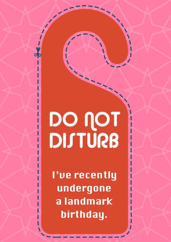 do not Birthday Card 14887 created by Dotted Line Designs