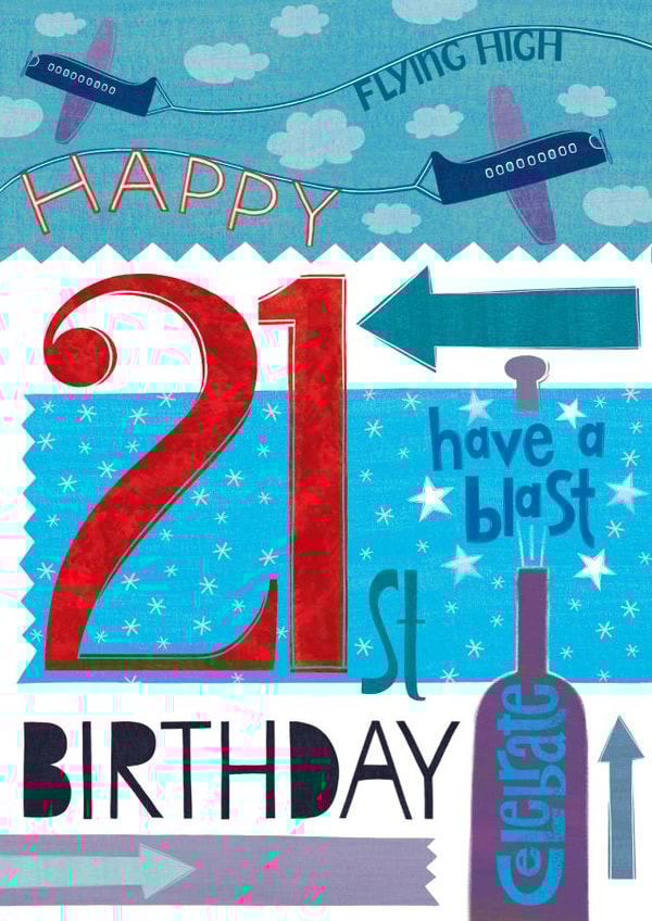 21 flying Birthday Card 35912 created by Cathy Brear