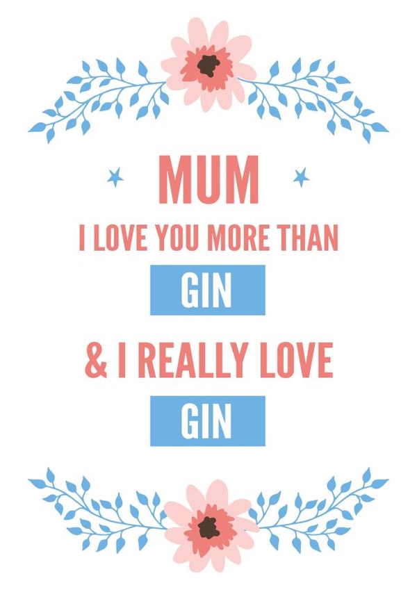 mum G&T Mothers Day Card 4803 created by Hello Fridays Studio