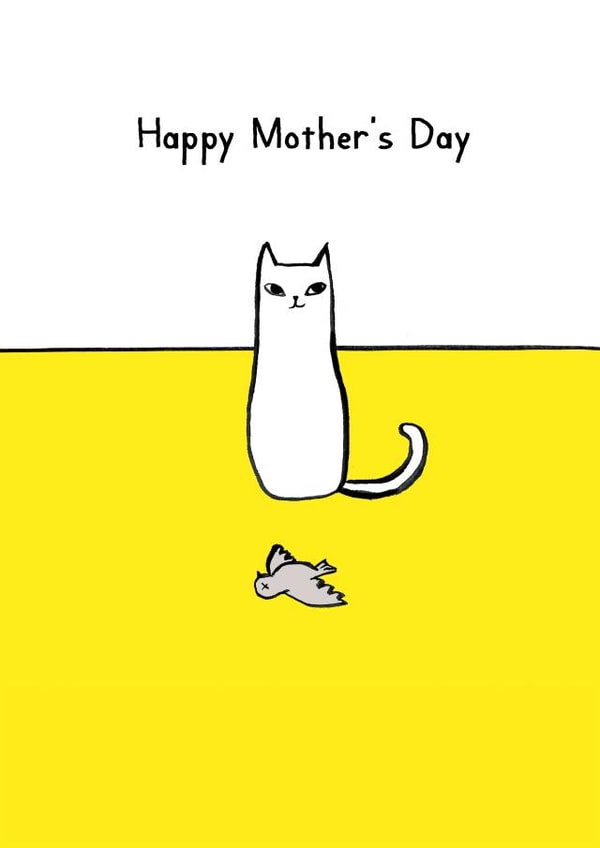 Funny Mothers Day Card - From The Cat created by Reigning Cats . . . and dogs