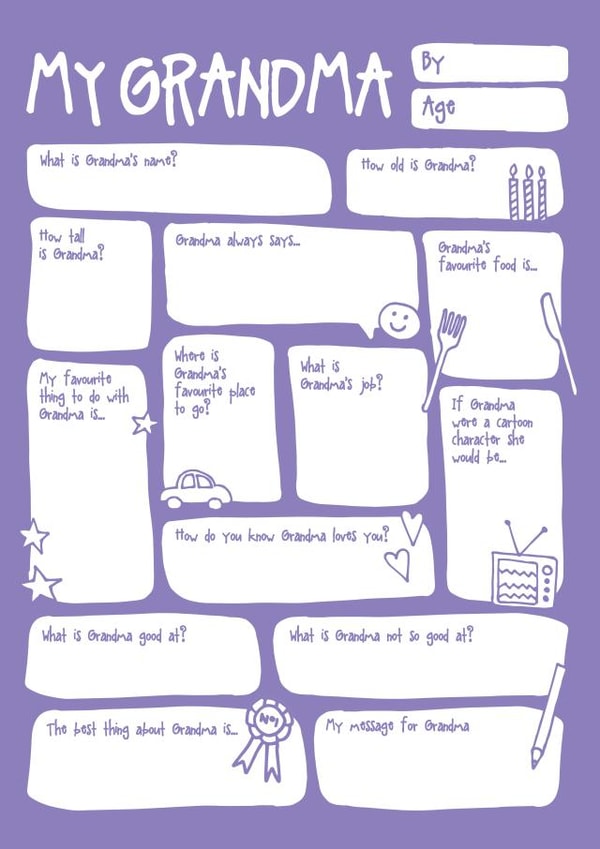 Cute Mothers Day Card - Grandma - DIY - My Grandma created by Bow & Bell