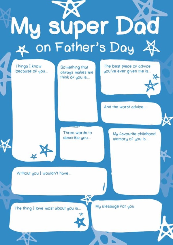 dad from the kids Card 3731 created by Bow & Bell