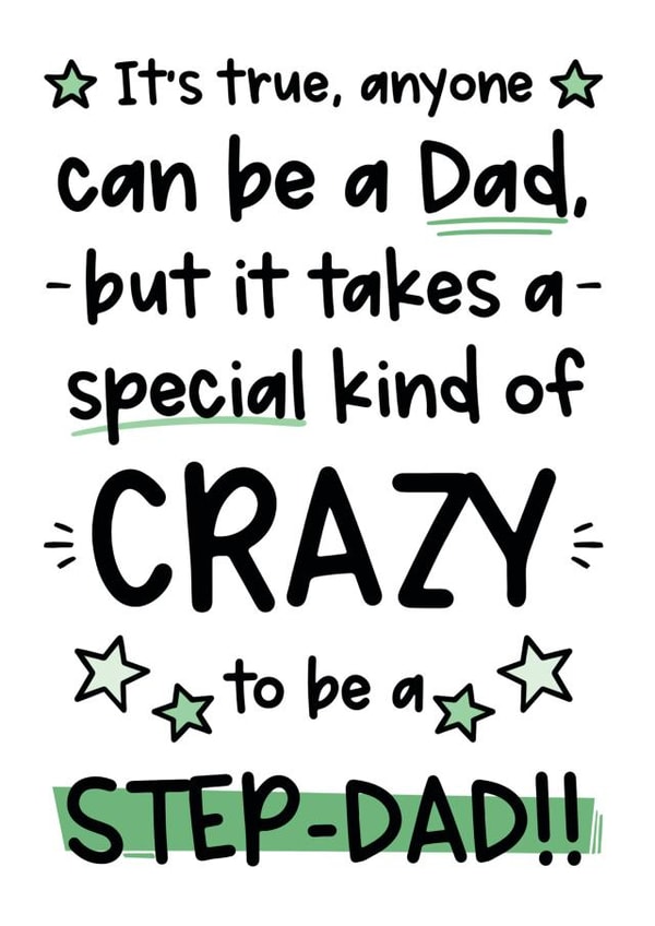 Best Step Dad Father's Day Card created by The Laughing Sloth