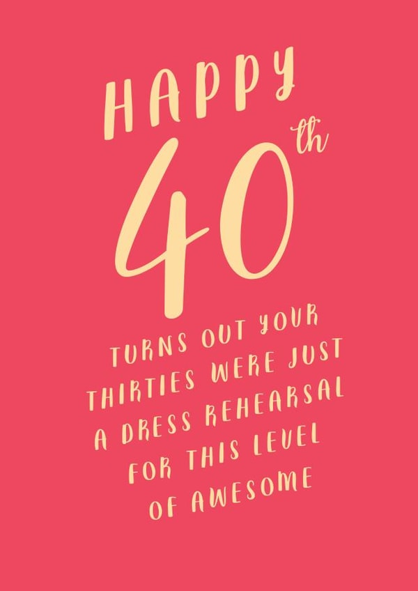 40 happy Birthday Card 13008 created by Paper Plane