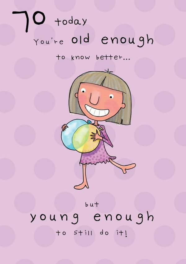 70 today Birthday Card 3222 created by JellynBean