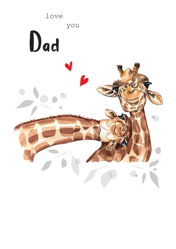 Love Dad Giraffes Card created by SABIVO Design by Sabina