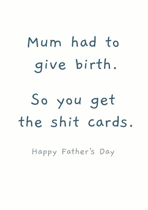 give birth Father's Day Card 14471 created by Picardso