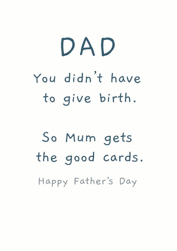 birth good Father's Day Card 14472 created by Picardso