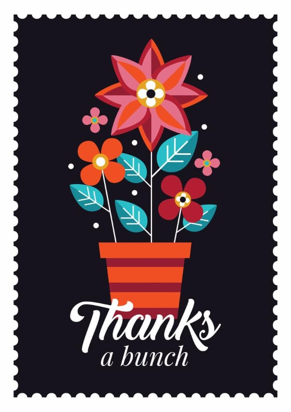 awesome flowers Thank You Card 11989 created by Werlang Paper