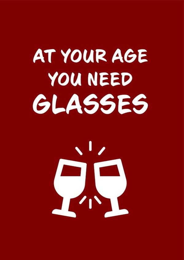 age glasses Birthday Card 14624 created by Victoria Thomas