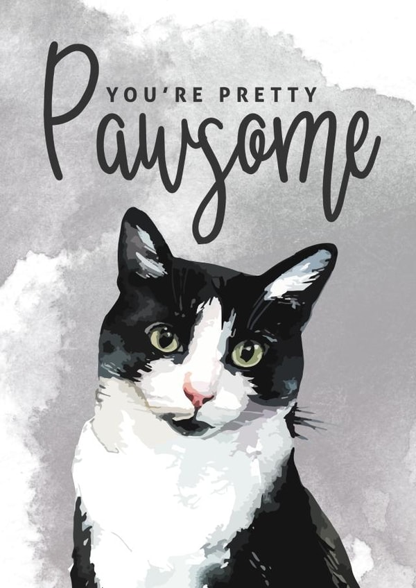 pawsome awesome Anniversary Card 14750 created by Inkwells Creations