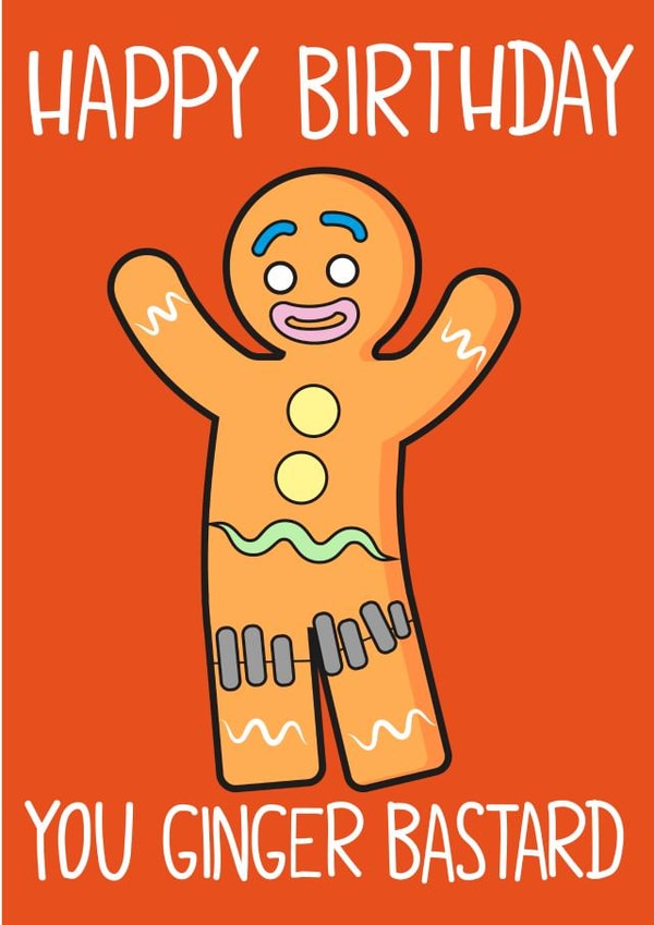 gingerbread man Birthday Card 12224 created by John Wood