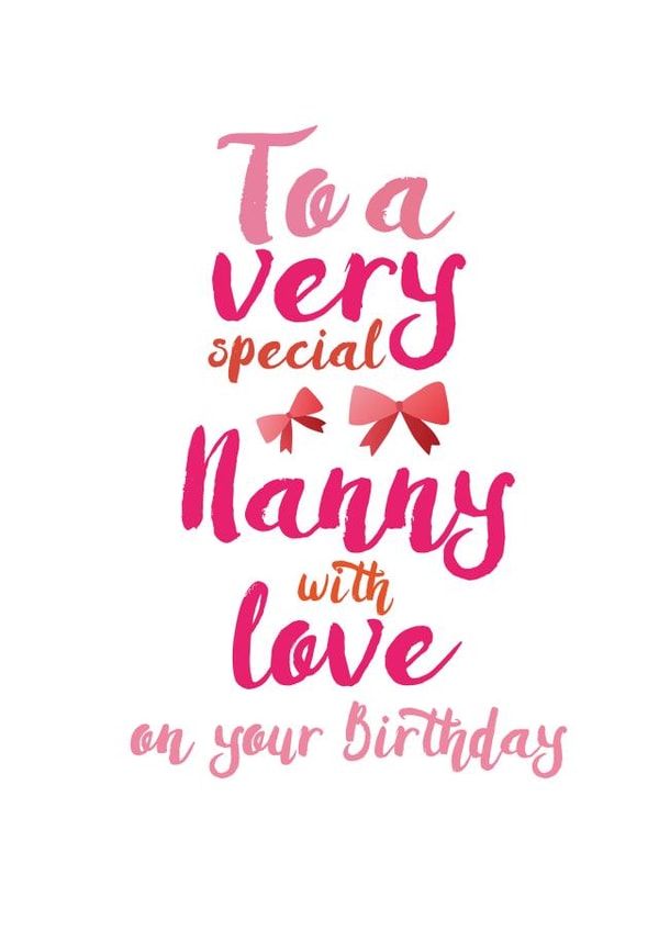 Nanny Birthday Card - Special - With Love created by Jodie Gaul & Co