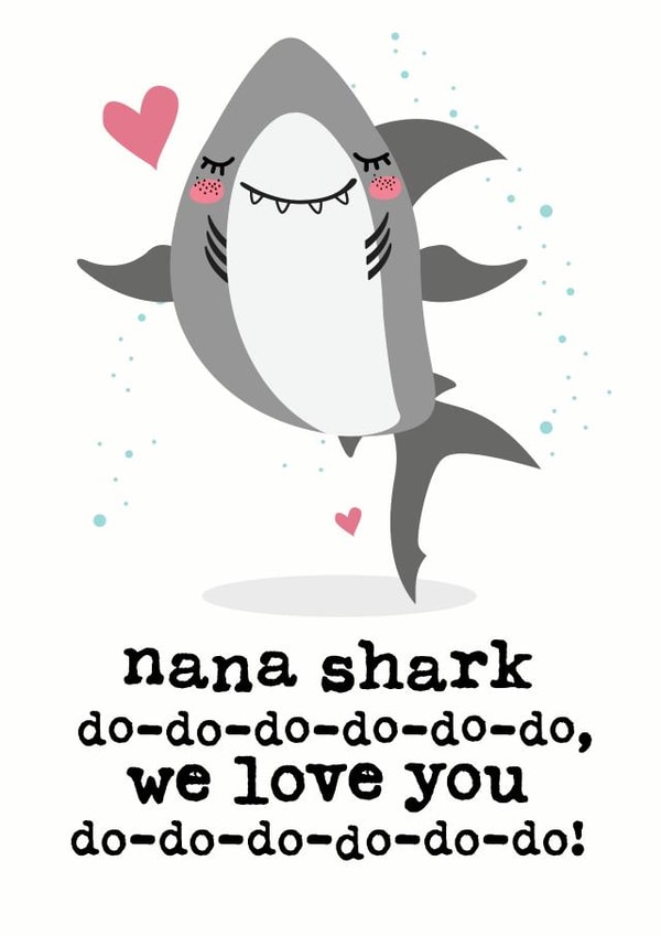 Nana shark created by Mrs Best Paper Co.