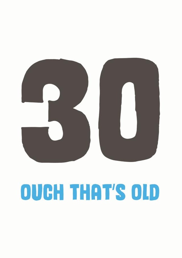 30 that Birthday Card 8985 created by Mostly Beautiful