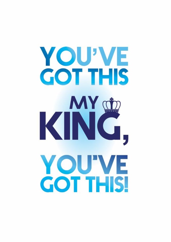 male encouragement Good Luck Card 14873 created by The Cosmic Castle