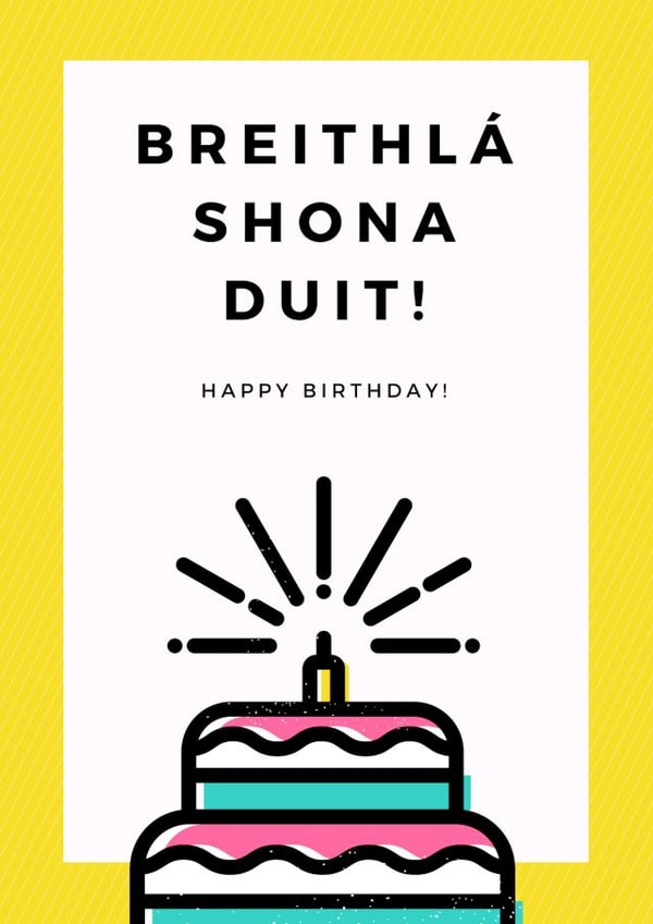 Birthday Irish Card 28638 created by Rosalynd Nic Aodh