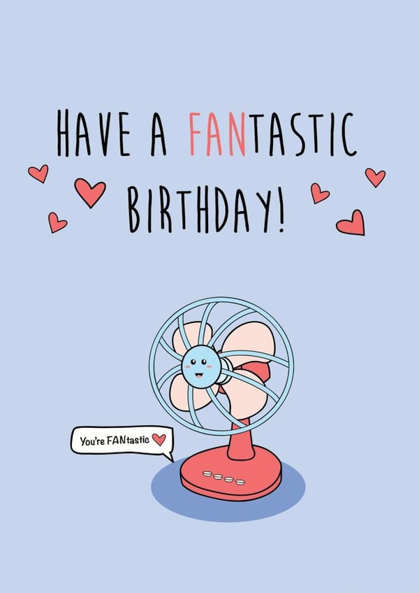 fan fantastic Birthday Card 11742 created by Dyza Esmas