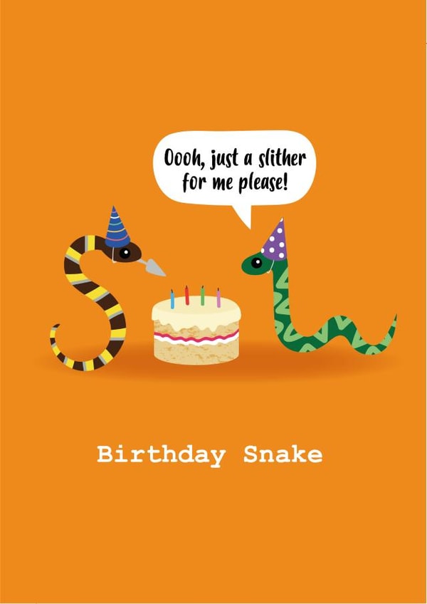 snake happy Birthday Card 13740 created by Charli Tait Creative