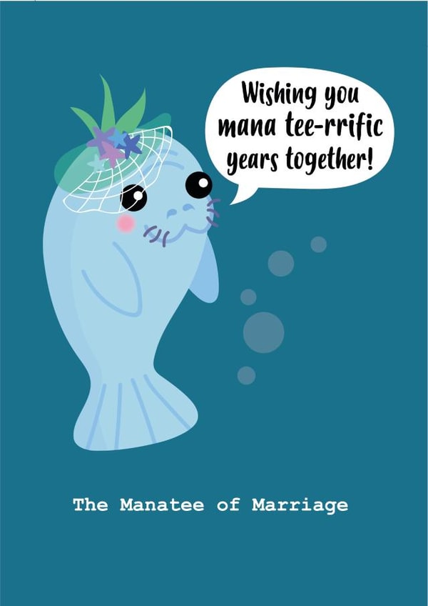 The manatee of marriage created by Charli Tait Creative