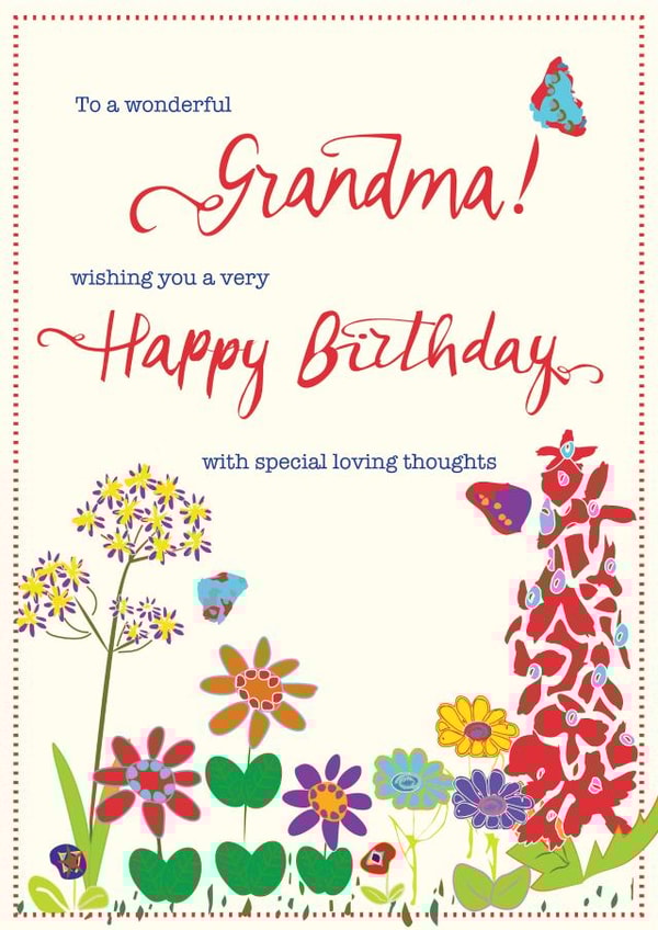 wonderful grandma Birthday Card 7509 created by Diane Worth