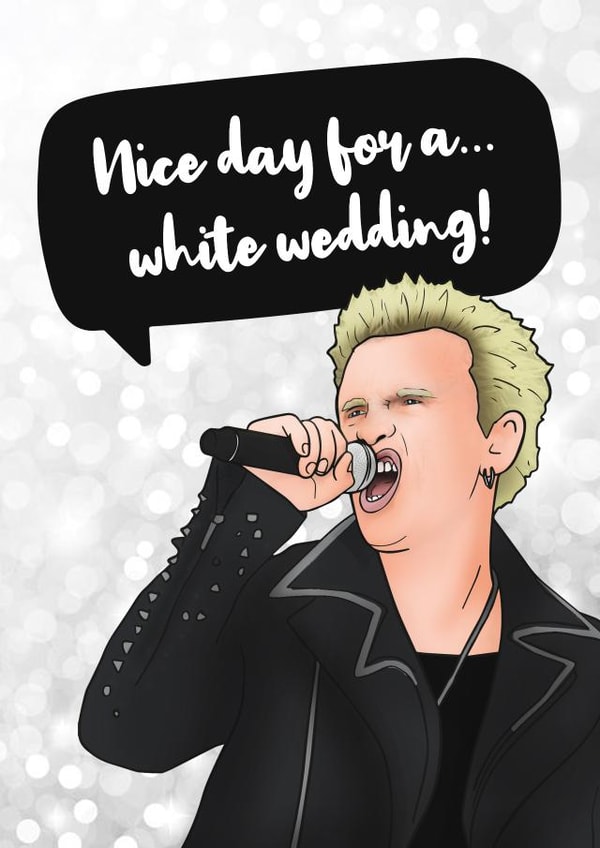 Billy Idol, White wedding design created by Hey Huns It's Nicole