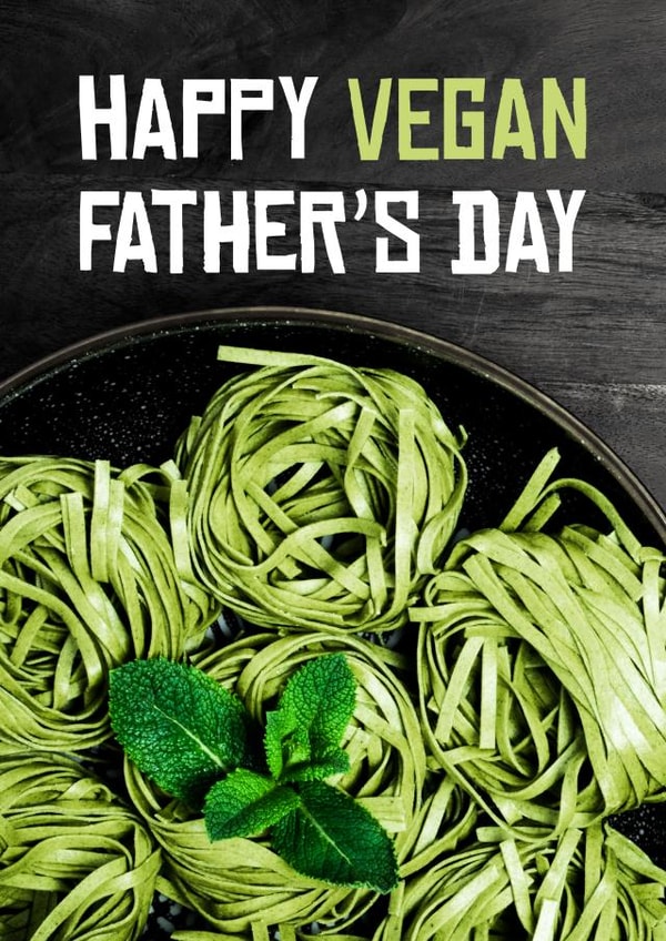 vegan spinach Father's Day Card 32025 created by Fantastical Cards
