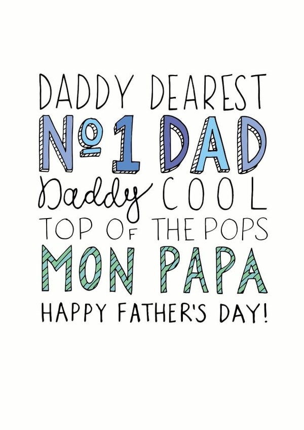 No. 1 Dad Father's Day Card created by Oops a doodle