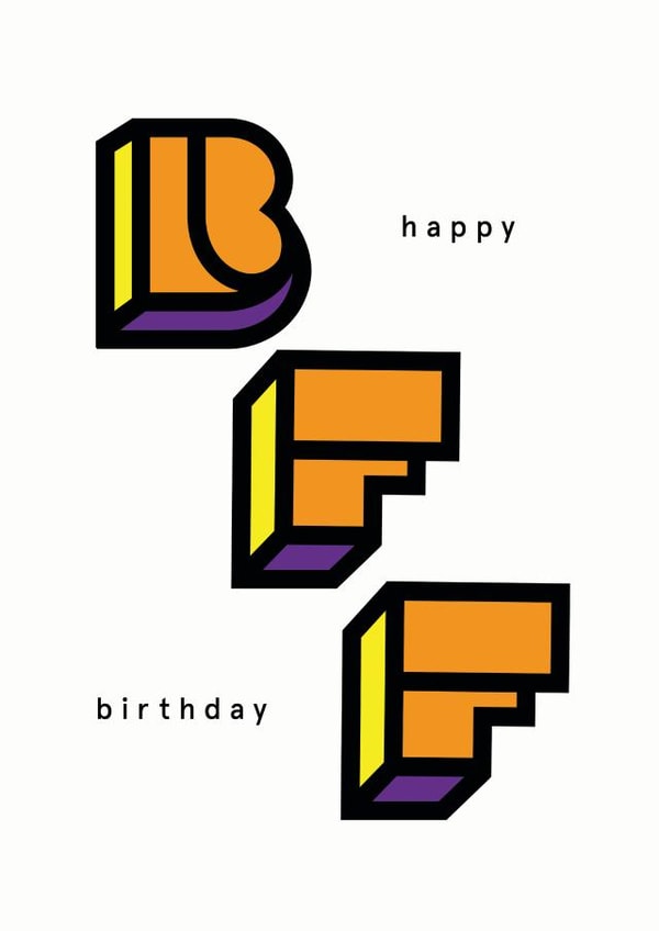 bff adult Birthday Card 38949 created by LS20 Letterpress Studio