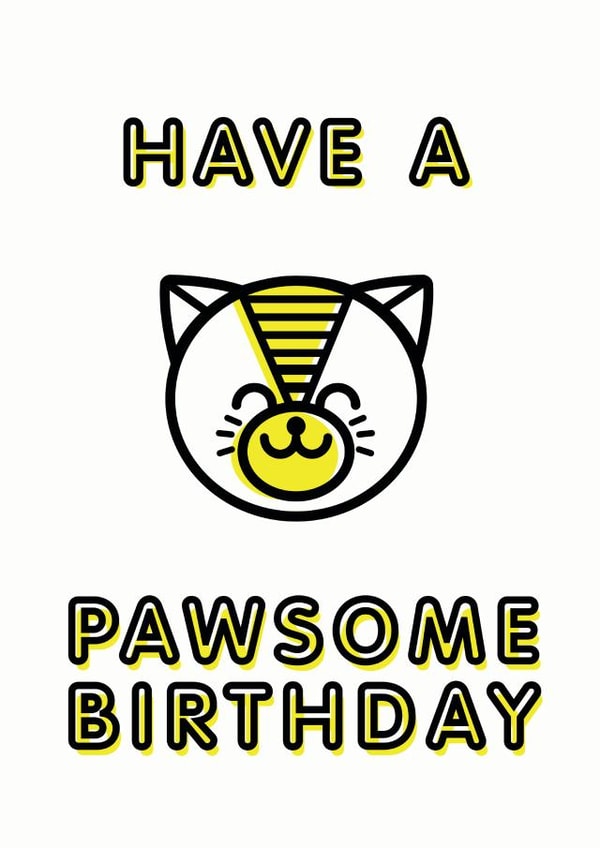 pawsome have a Birthday Card 38950 created by LS20 Letterpress Studio
