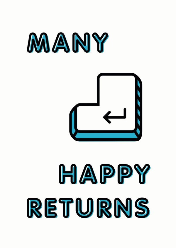 spoof returns Birthday Card 14871 created by LS20 Letterpress Studio