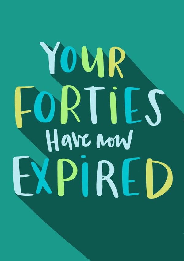 forties age Birthday Card 6245 created by Lucy Maggie Designs