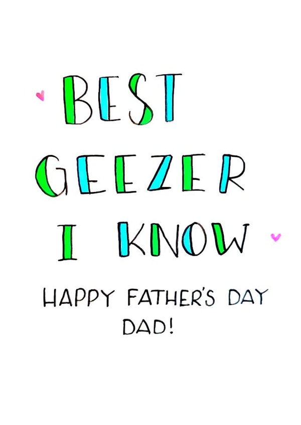 best geezer Father's Day Card 37799 created by Emma Riches - Emma Riches Art 