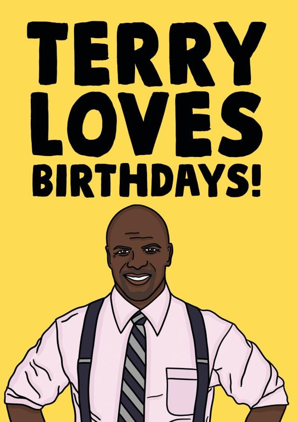 terry crews brooklyn 99 Birthday Card 13240 created by Studio Doodles